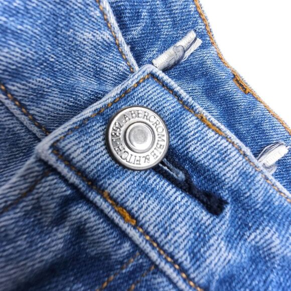 ABERCROMBIE 90s Barrel High Rise Tapered Ankle Crop Jeans 30 Clean Girl Minimal - Picture 6 of 6